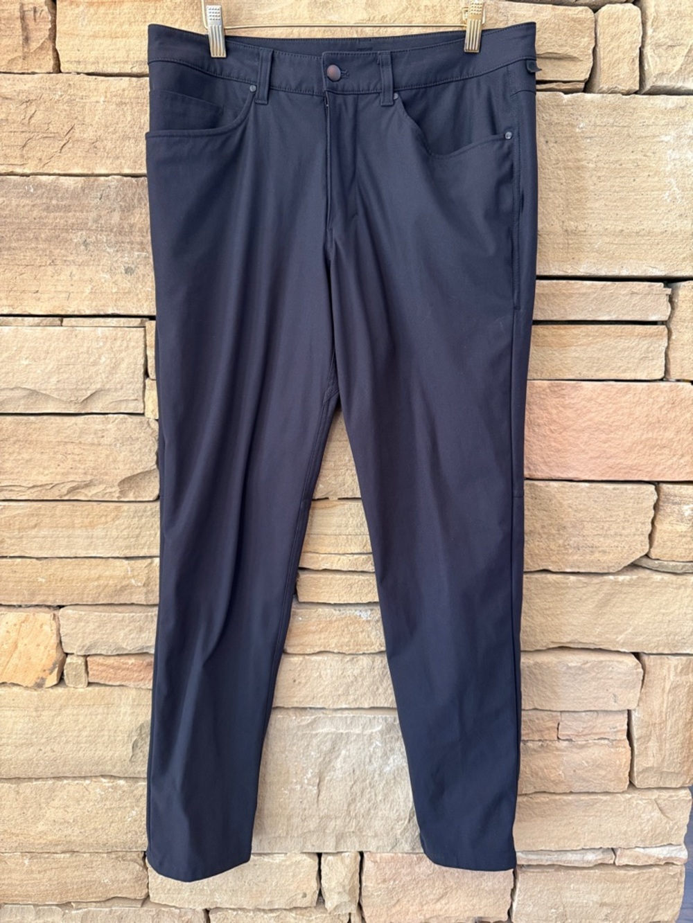 Lululemon ABC Warpstreme Men's Black Slim Stretch Casual 5 pocket Pants